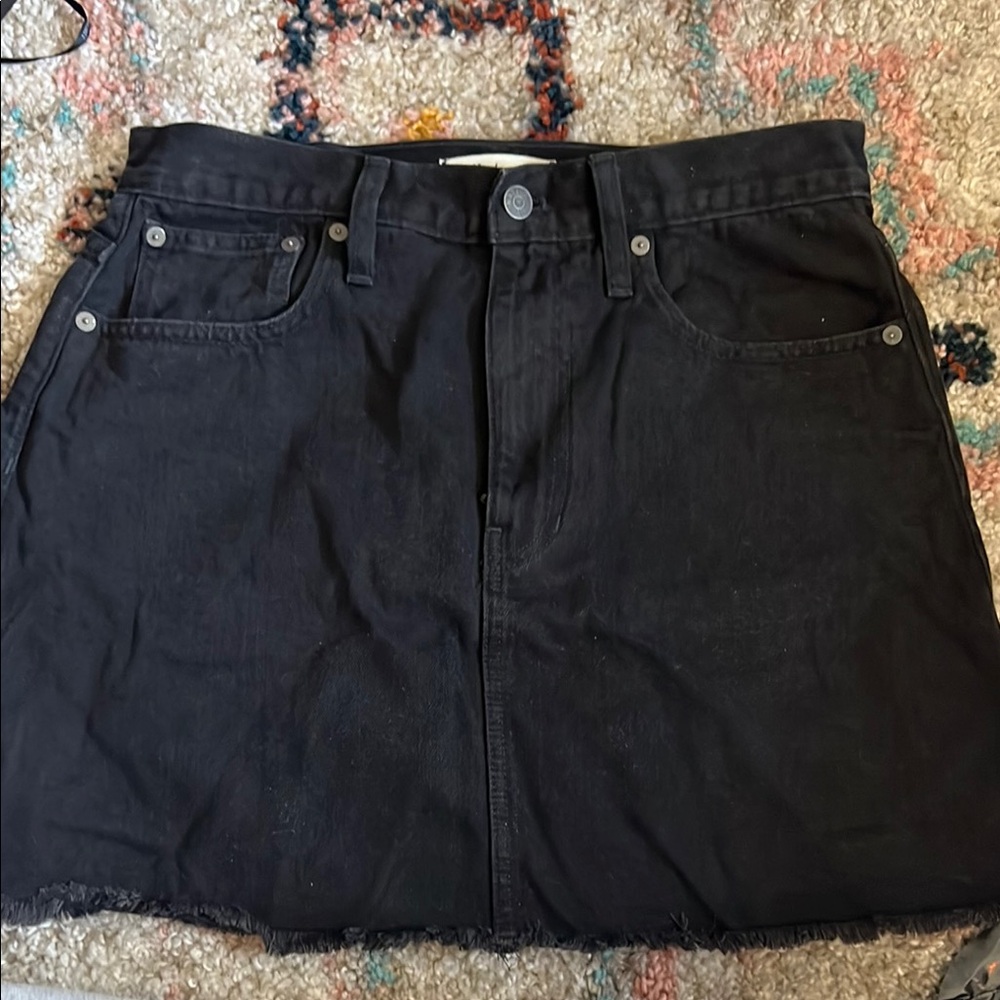 Madewell Classic Black Denim Skirt ✨